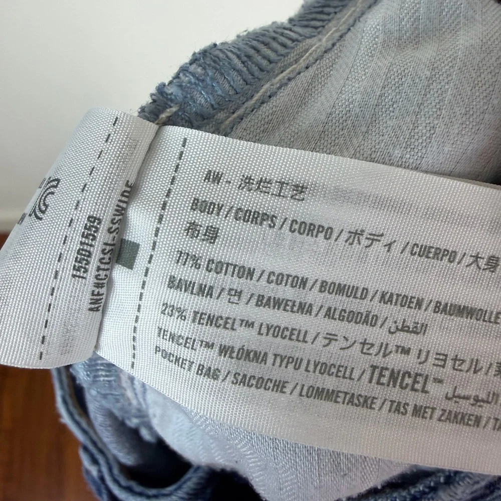 Abercrombie & Fitch The Wide Leg High Rise Jeans Size 27 / 4 Long - Picture 6 of 6